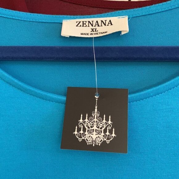 ZENANA extra large short sleeve blue dress - Picture 7 of 7